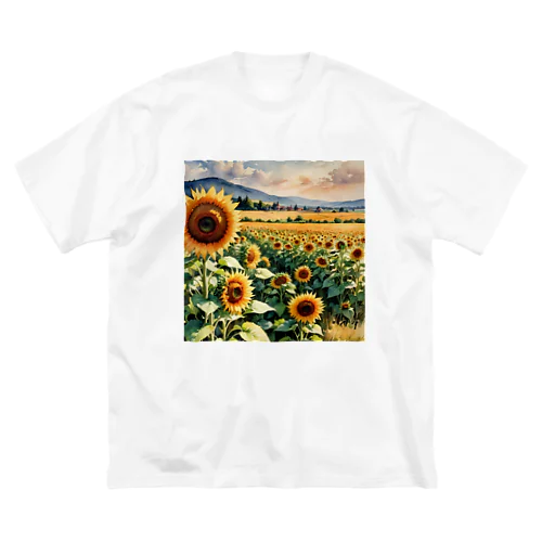 愛らしい　ひまわり Big T-Shirt