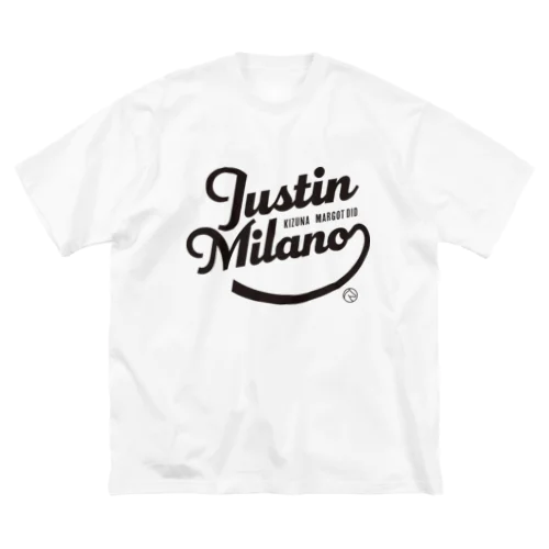 ジャスティンミラノ（タイポグラフィBLACK） ビッグシルエットTシャツ