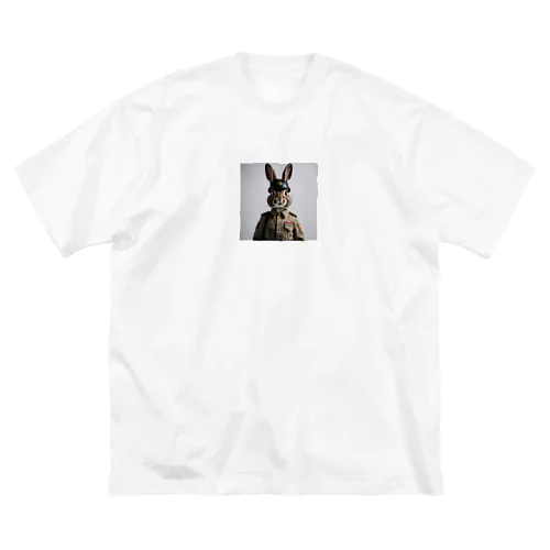 軍人ウサギ#6 ビッグシルエットTシャツ