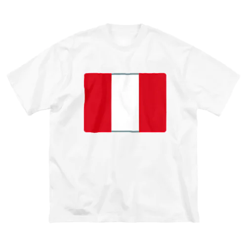 ペルーの国旗 ビッグシルエットTシャツ