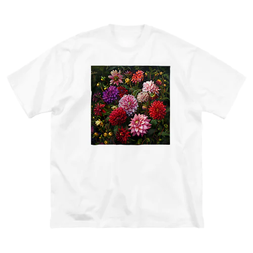 ダリヤの花いろいろ　なでしこ1478 ビッグシルエットTシャツ