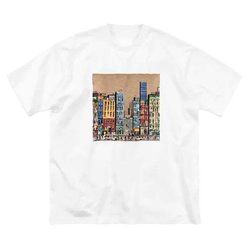 油絵　知らない都市の風景　ノスタルジー Big T-Shirt