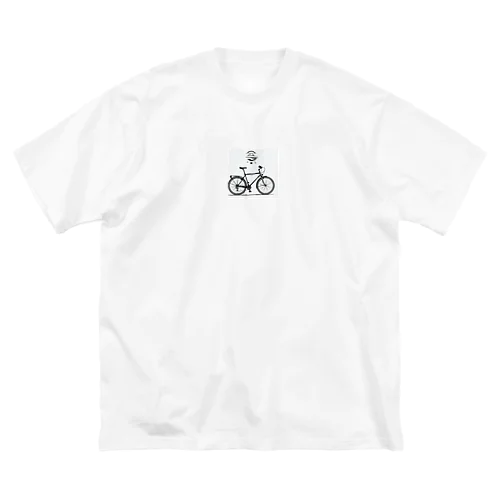 自転車ロゴ ビッグシルエットTシャツ