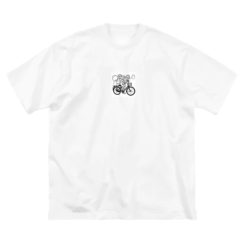 自転車ロゴ　ガールズ ビッグシルエットTシャツ