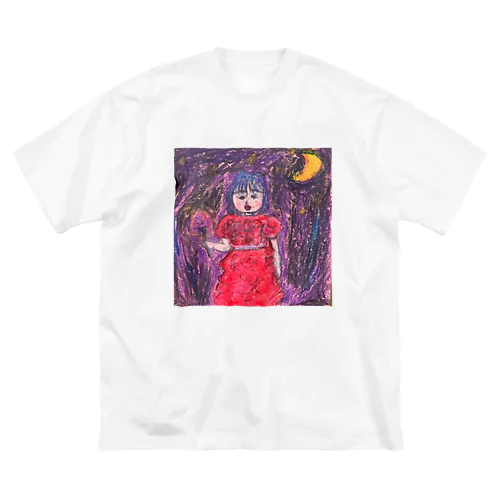 赤いドレスの少女 Big T-Shirt