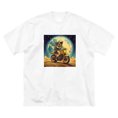 月面バイク乗り ビッグシルエットTシャツ