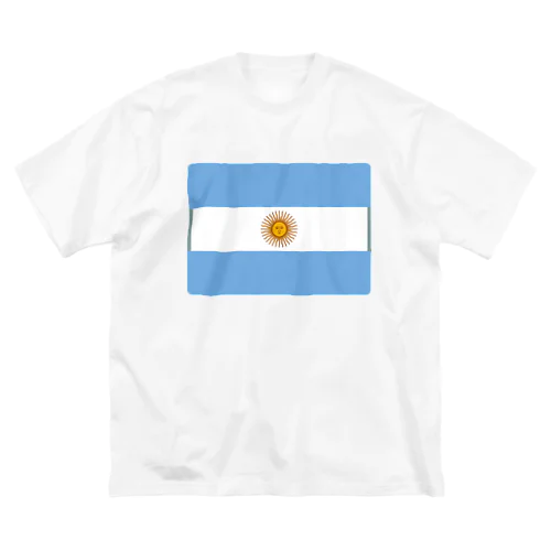 アルゼンチンの国旗 ビッグシルエットTシャツ