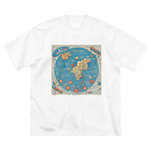 世界名言地図 ビッグシルエットTシャツ