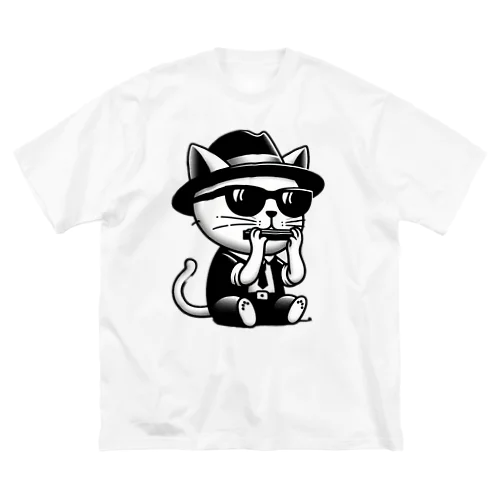 ブルースハープキャット ビッグシルエットTシャツ