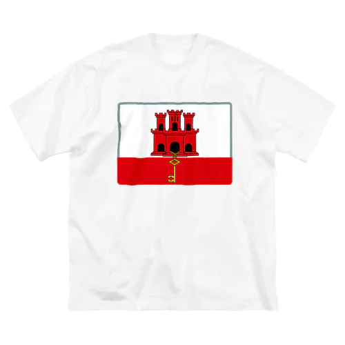 ジブラルタルの旗 ビッグシルエットTシャツ