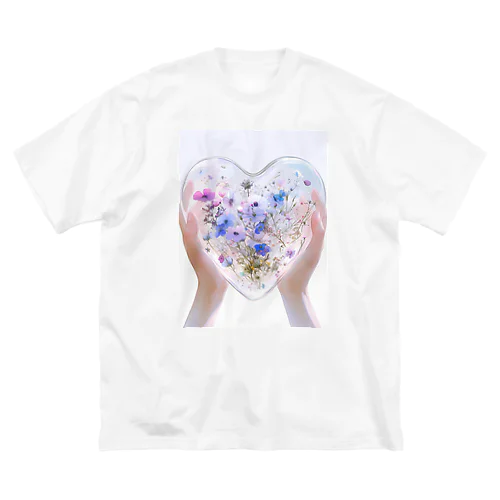 クリスタルの中に押し花がある　なでしこ1478 Big T-Shirt