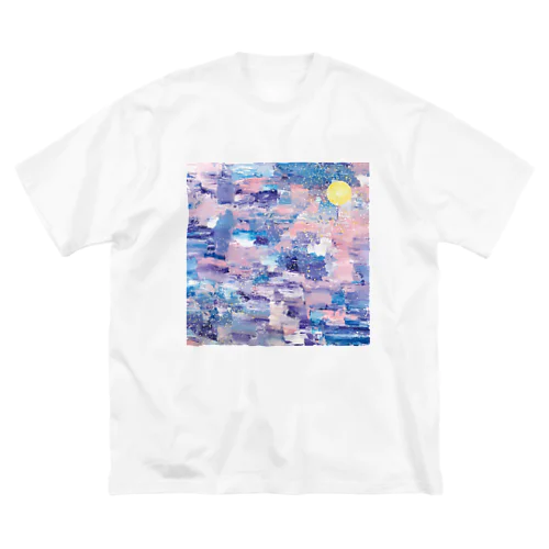 海と月 ビッグシルエットTシャツ