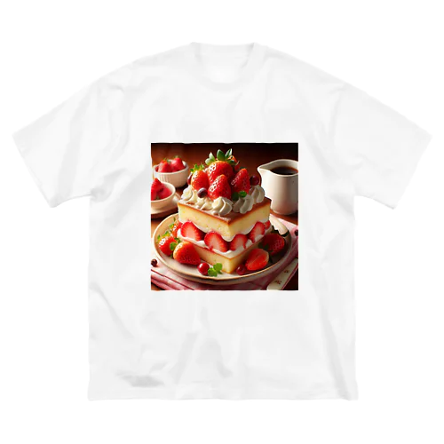 いちごケーキ 四角 Big T-Shirt