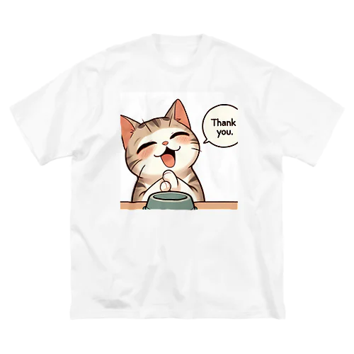 サンキュー猫 ビッグシルエットTシャツ