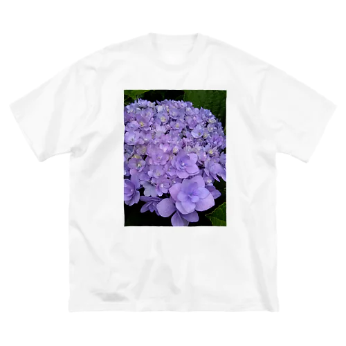 紫陽花（紫） ビッグシルエットTシャツ