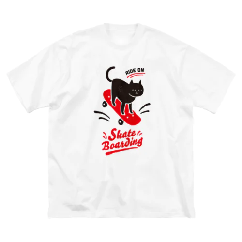 スケボーねこ ビッグシルエットTシャツ