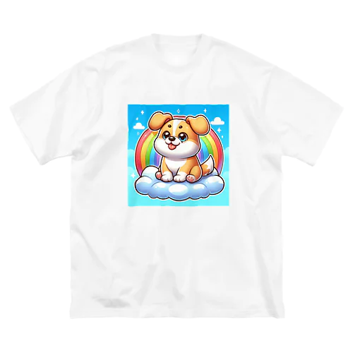 雲に乗った犬 ビッグシルエットTシャツ