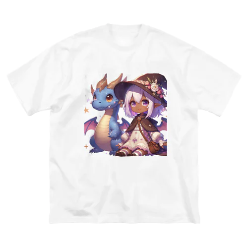 ドラゴンと可愛い女の子3 Big T-Shirt