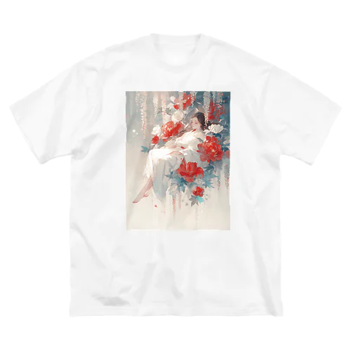 花の空間の中の美女　なでしこ1478 Big T-Shirt