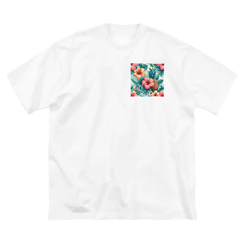 花柄 ビッグシルエットTシャツ