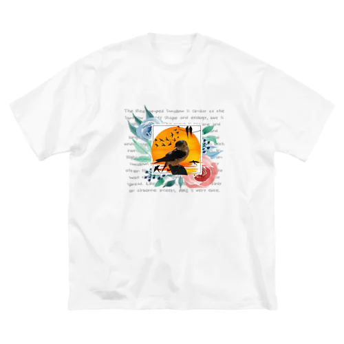 コシアカツバメ(アケ) ビッグシルエットTシャツ