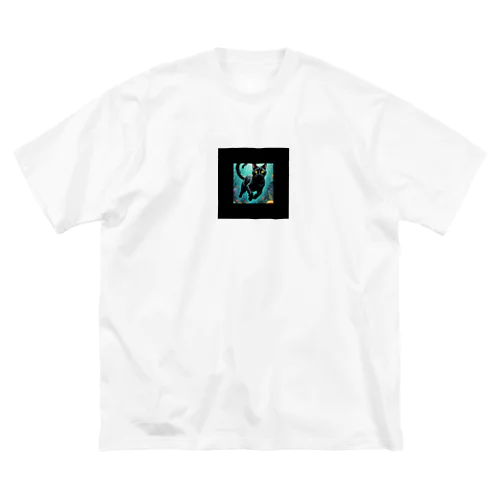 黒猫ダイビング Big T-Shirt