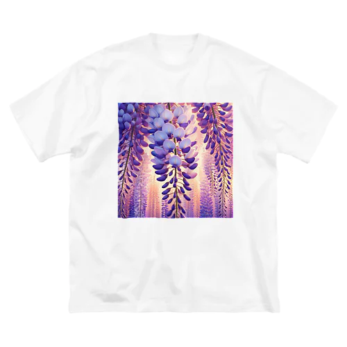 藤の花 ビッグシルエットTシャツ