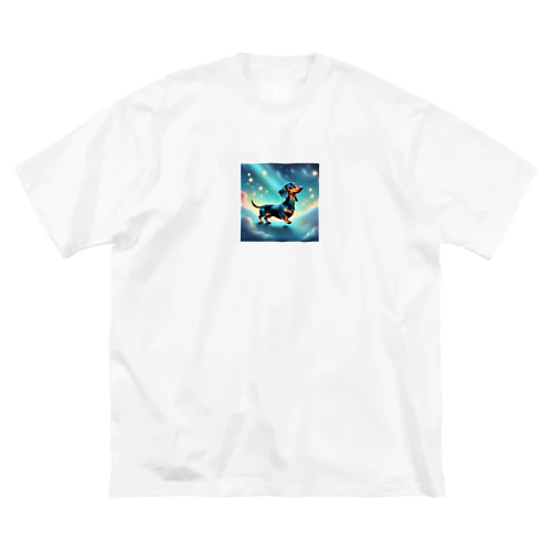 星空を散歩するミニチュアダックスフンド Big T-Shirt