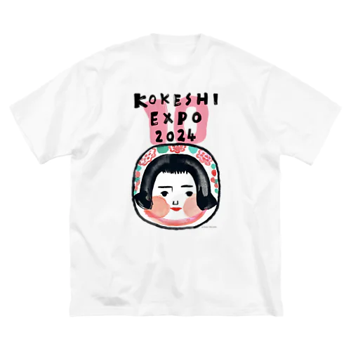 こけしEXPO2024（10周年）ピンク ビッグシルエットTシャツ