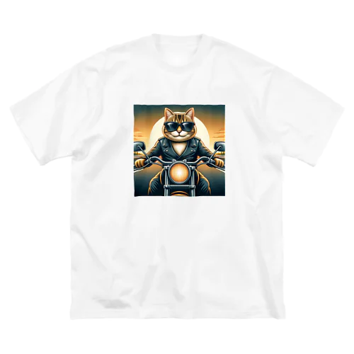 バイクに乗る猫 Big T-Shirt