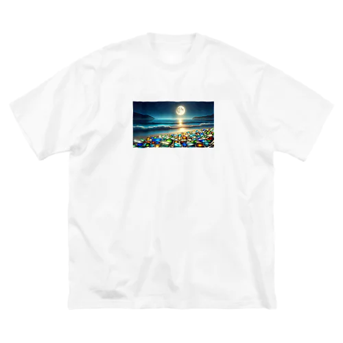 夜に輝くシーガラス Big T-Shirt