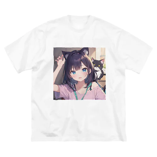 猫耳みぃちゃん Big T-Shirt