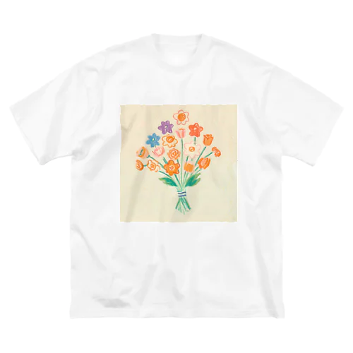 お絵描き花束 ビッグシルエットTシャツ