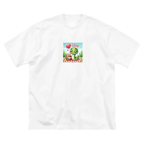 贅沢なピクニックを楽しむ愛らしいヘビ Big T-Shirt