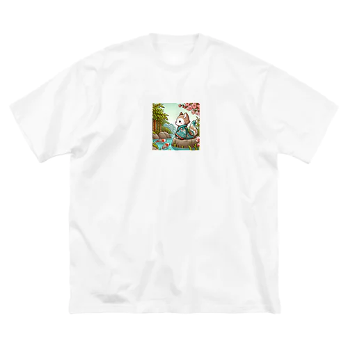 ほのぼの猫と鯉 Big T-Shirt