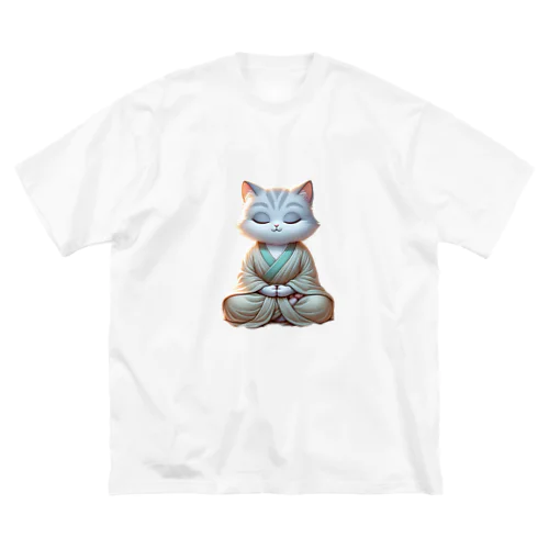 瞑想している猫菩薩 Big T-Shirt