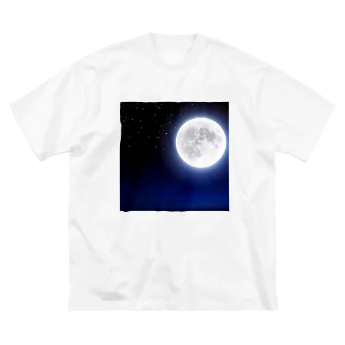 満月と星 ビッグシルエットTシャツ