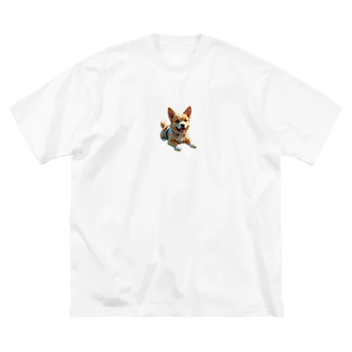 キュートな小型犬 ビッグシルエットTシャツ