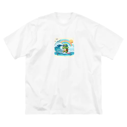 かめっち波乗りサーフィン ビッグシルエットTシャツ