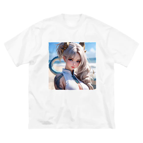 ドラゴン娘 白髪和服美女シリーズ 0004 Big T-Shirt