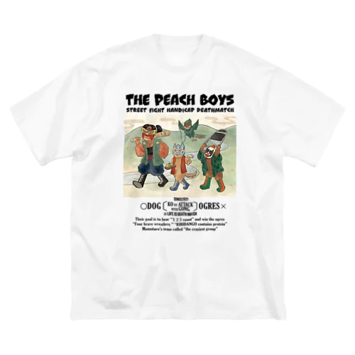 THE PEACH BOYS　最狂チーム桃太郎　黒文字 Big T-Shirt