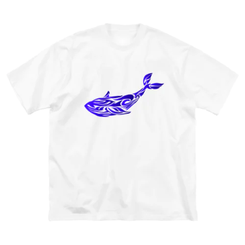 トライバルクジラ ビッグシルエットTシャツ