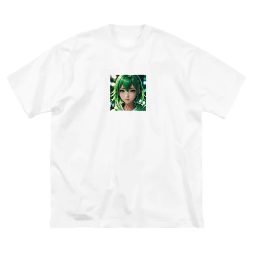 可愛らしいアニメキャラクターが描かれた美少女イラスト Big T-Shirt