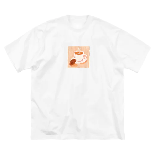 レトロ風なコーヒーイラストグッズ ビッグシルエットTシャツ