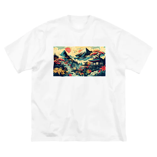 光彩を放つ自然 - 日本の山々 Big T-Shirt