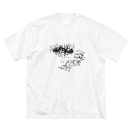 ネコちゃん黒文字 ビッグシルエットTシャツ