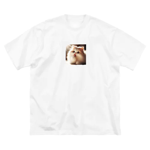 声だして　呼び込むねこちゃん ビッグシルエットTシャツ