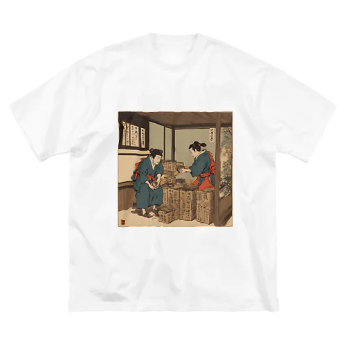 富山の売薬さん03 ビッグシルエットTシャツ