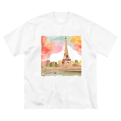 paris spring ビッグシルエットTシャツ