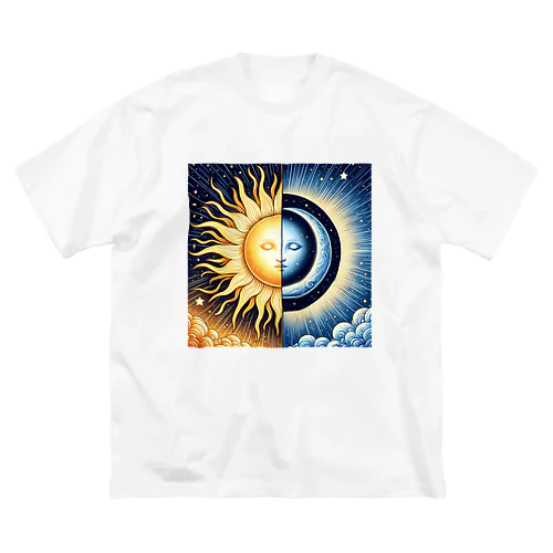 太陽と月 ビッグシルエットTシャツ